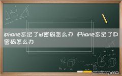 iphone忘记了id密码怎么办 iPhone忘记了ID密码怎么办