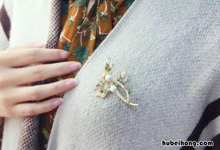 女胸针的戴法图片大全 女士胸针戴法
