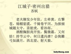 江城子密州出猎课前导入 江城子密州出猎优质课课堂实录