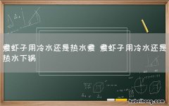 煮虾子用冷水还是热水煮 煮虾子用冷水还是热水下锅