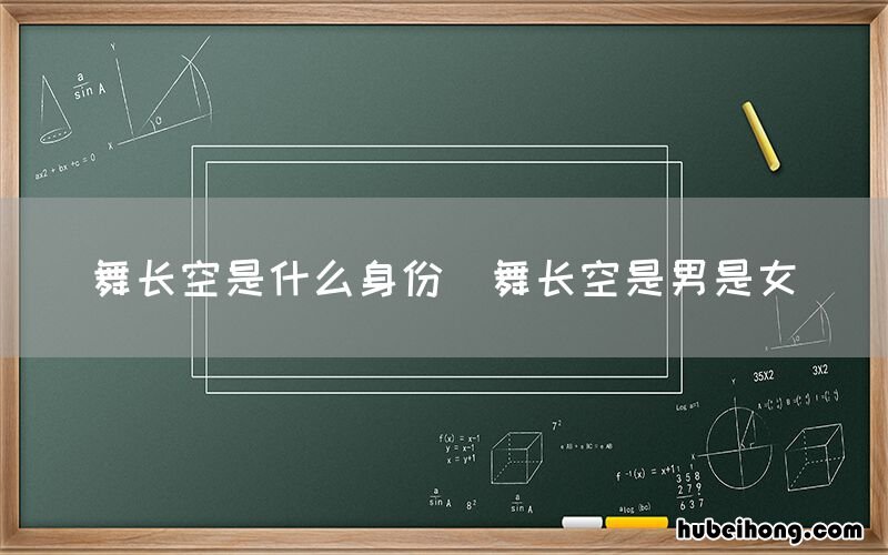 舞长空是男是女 舞长空是什么身份