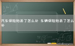 汽车保险贴丢了怎么补 车辆保险贴丢了怎么补