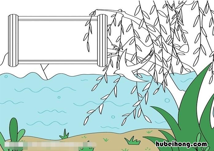 咏柳诗配画 简单 简笔画大全 咏柳诗配画怎么画简单又好看