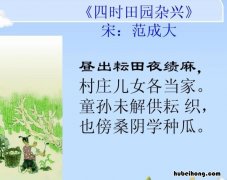 四时田园杂兴其一意思翻译 四时田园杂兴其一和其三十一是一样的吗