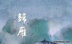 归雁的解释 归雁作者