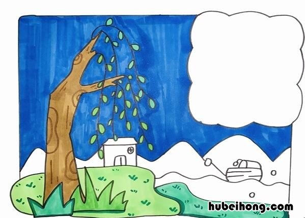 春夜喜雨古诗配画简单 春夜喜雨古诗配画图片 简笔画