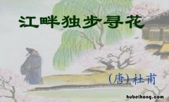 江畔独步寻花七绝句百科 江畔独步寻花七绝句意思翻译