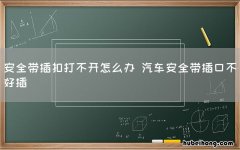 安全带插扣打不开怎么办 汽车安全带插口不好插