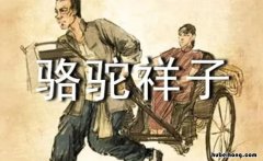 骆驼祥子的名字的来历 骆驼祥子名字的来历