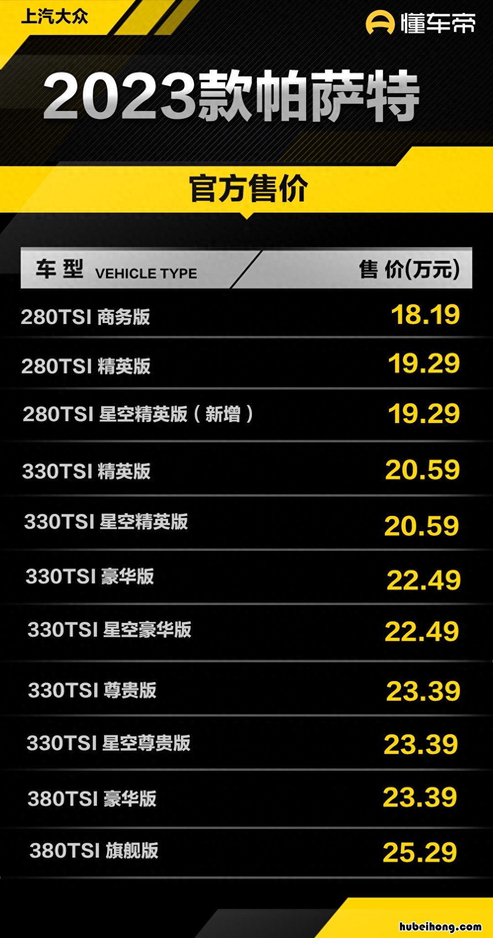 2023款帕萨特正式上市 2023年帕萨特换代