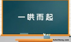 一哄而起是什么意思 一哄而起是成语吗