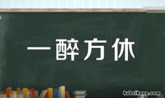 一醉方休意思是什么 一醉方休下一句是什么词语