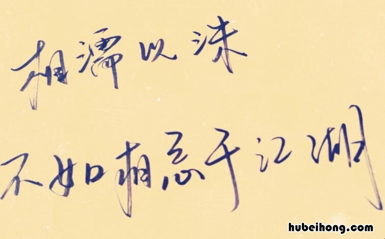 不如相忘于江湖前一句 不如相忘于江湖出自哪部作品