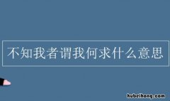 不知我者谓我何求怎么回答 不知我者谓我何求知我者谓我心忧什么意思