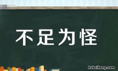 不足为怪是成语吗 不足为怪的反义词是什么