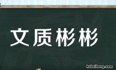 什么质彬彬的成语 质彬彬