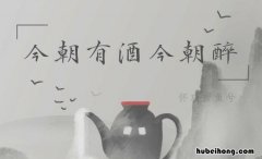 今朝有酒今朝醉的意思是什么 今朝有酒今朝醉下一句是什么呢