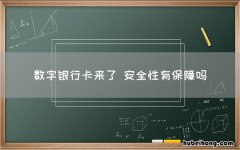 数字银行卡来了 安全性有保障吗