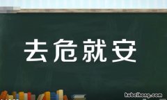 去危就安是什么意思 去危就安的去是什么意思