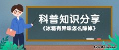 冰箱有异味怎么除掉茶叶 冰箱有异味怎么除掉小苏打