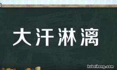 大汗淋漓的意思是什么 大汗淋漓的意思解释是什么