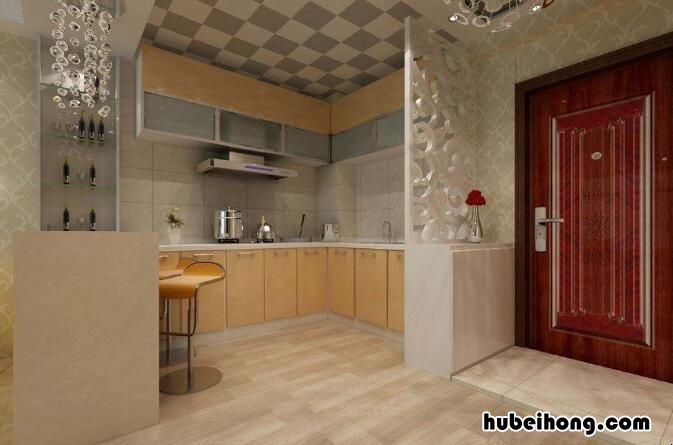 开放式厨房隐形门好不好 开放式厨房隐形门图片效果