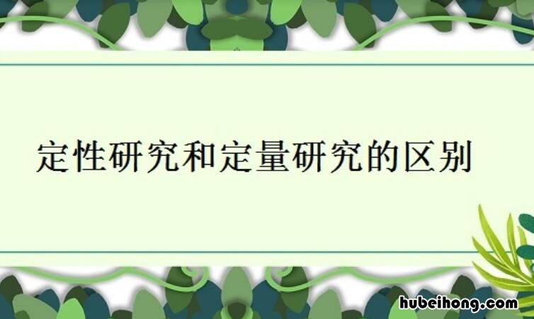 定性研究和定量研究的区别是什么 定性研究与定量研究的区别在哪些方面
