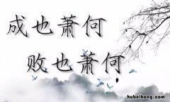 成也萧何败也萧何是谁的经历 成萧何败萧何的故事