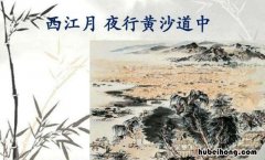 明月别枝惊鹊清风半夜鸣蝉的意思是什么 明月别枝惊鹊清风半夜鸣蝉是哪首诗里的