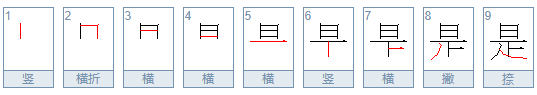 是字笔画顺序怎么写 顺序笔画怎么写