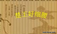 楚王好细腰下一句是什么 楚王好细腰原文注音