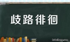 歧路徘徊是什么意思 徘徊歧路的拼音