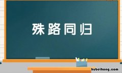殊路同归是什么意思 殊途同归和同归殊途