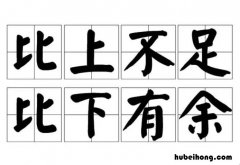 比上不足比下有余是什么意思 比上不足比下有余的意思?
