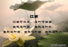 江南可采莲古诗下一句是什么 江南可采莲的全诗