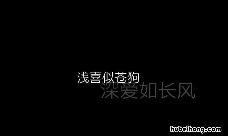 浅喜似苍狗深爱如长风是什么意思 浅喜似苍狗深爱如长风是情话吗