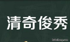 清奇俊秀是什么意思 清奇俊秀是什么意思