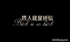 贱人就是矫情什么意思 贱人就是矫情的说说图片