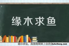 缘木求鱼下一句是什么 缘木求鱼的意思和道理