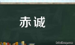 赤诚是什么意思 赤诚是什么意思 字词