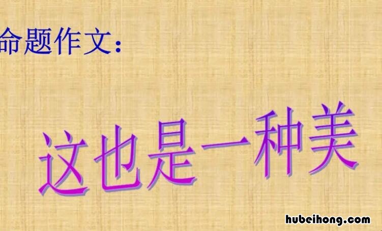 这也是一种美作文怎么写 这也是一种美作文怎么写300字
