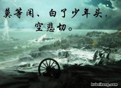 莫等闲白了少年头空悲切的出处是什么 莫等闲白了少年头空悲切出自哪本书是什么意思