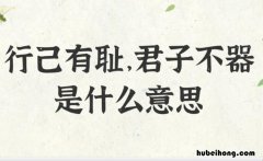 行己有耻君子不器什么意思 行己有耻