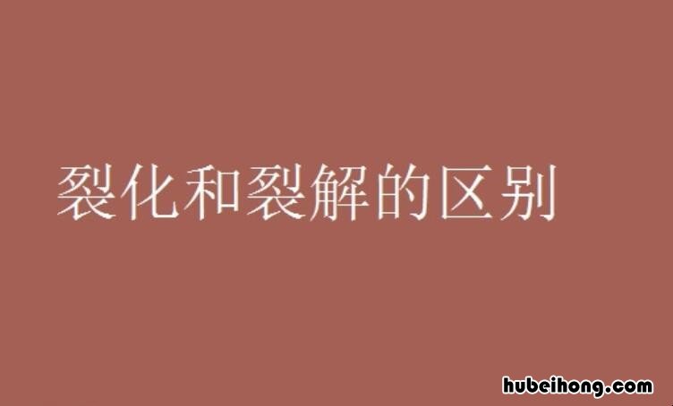 裂化和裂解的区别是什么 裂化和裂解的区别是什么意思