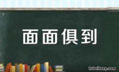 面面俱到怎么造句 面面俱到是成语